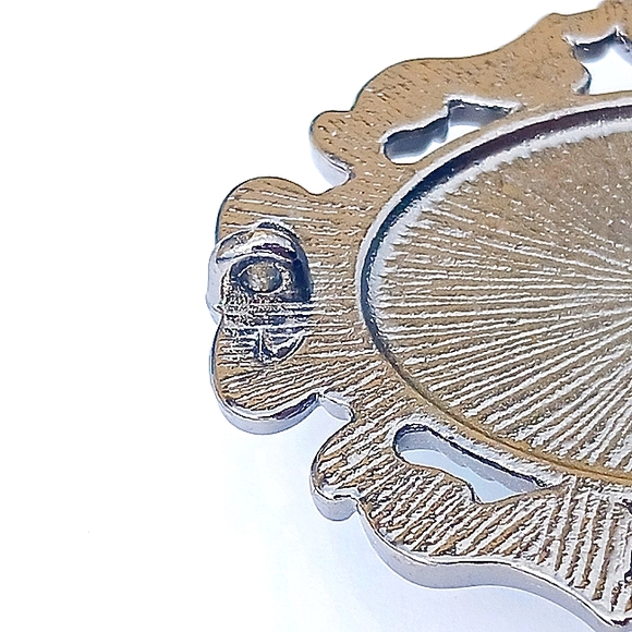 COSTUME FAUX CAMEO PENDANT blue gray - Picture 5 of 6